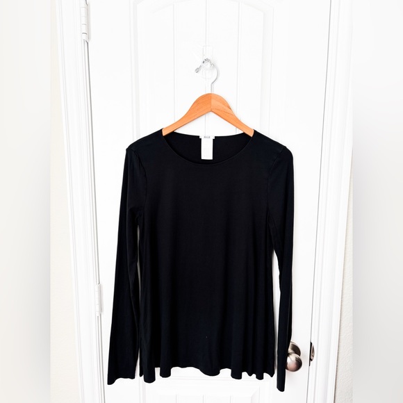 Wolford Black Loose Fit Swing Top Long Sleeve Size Small - Picture 2 of 4